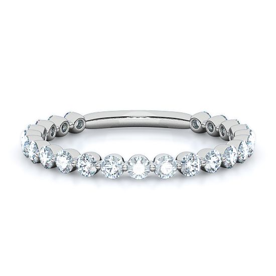 Floating Round Diamond Ring (0.35 - 1.15 Ctw.) (18K White Gold)