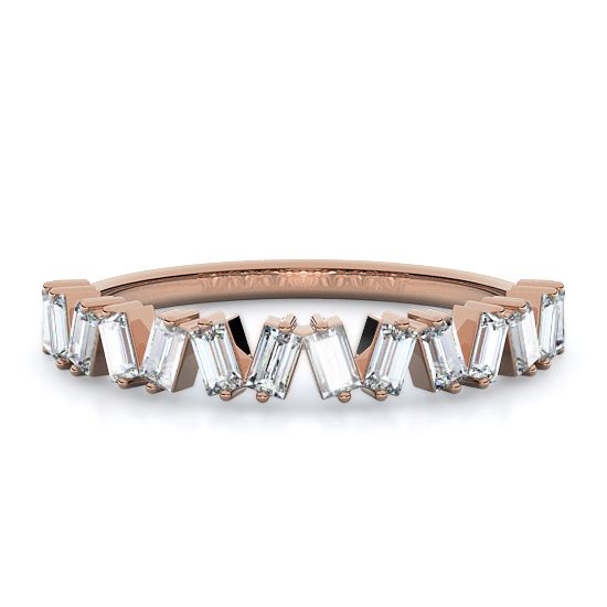 Baguette Diamond Ring (18K Rose Gold)