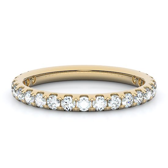French Set Diamond Ring (0.50 - 1.00 Ctw.) (18k Yellow Gold)