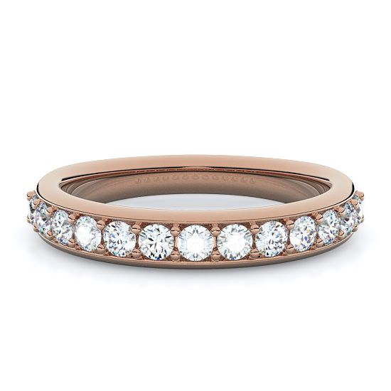 Rounds Tapered Band Diamond Ring (0.35 - 0.90 Ctw.) (18K Rose Gold)