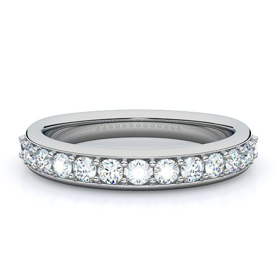 Rounds Tapered Band Diamond Ring (0.35 - 0.90 Ctw.) (Platinum)