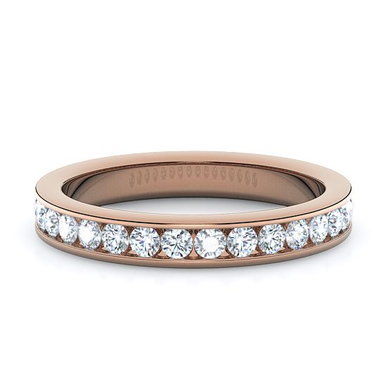 Channel Set Diamond Ring (0.50 - 1.35 Ctw.) (18K Rose Gold)