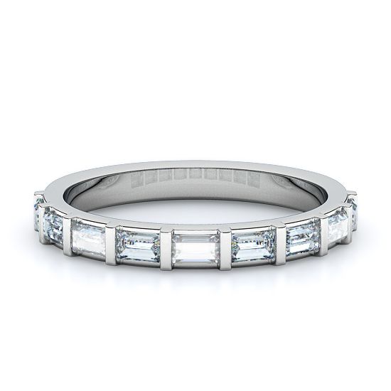 Straight Baguette Diamond Ring (0.50 - 0.75 Ctw.) (Platinum)