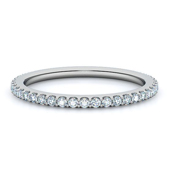 Pave Diamond Eternity Band (0.35 - 0.75 Ctw.) (Platinum)